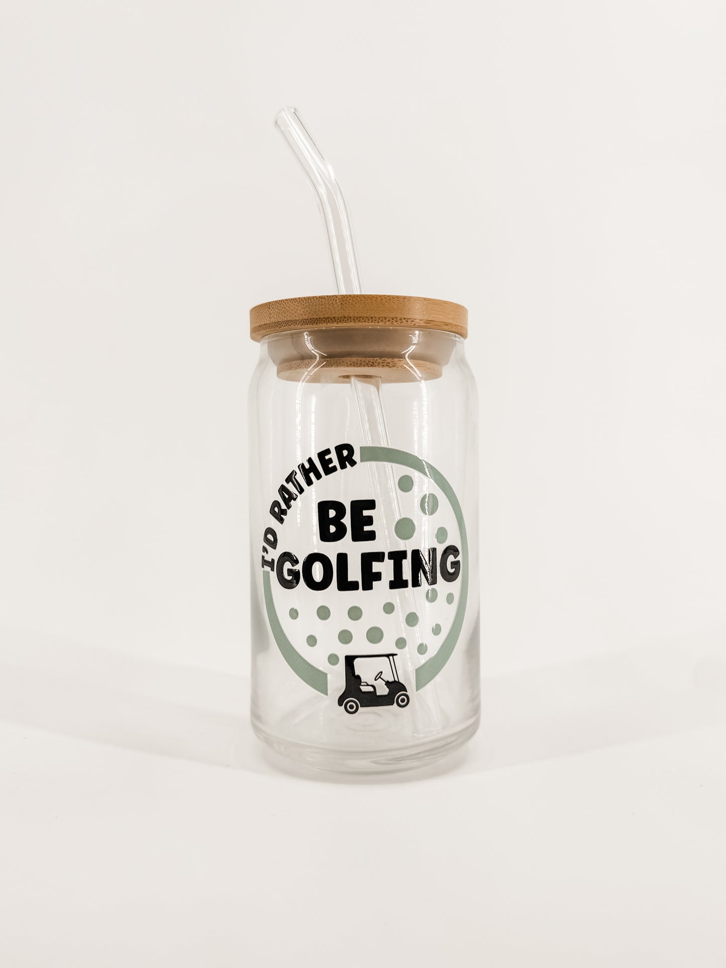 I'd Rather Be Golfing Glass Cup