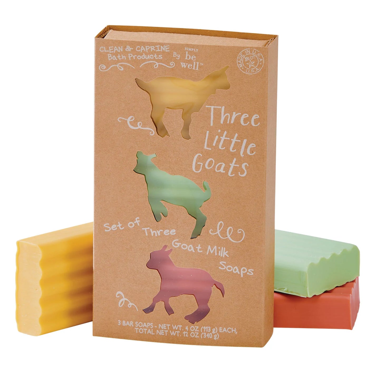 Three Little Goats Bar Soap Set- Jabara Fruit, Mango & Papaya