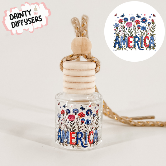 America Sprouting Flowers Car Diffuser