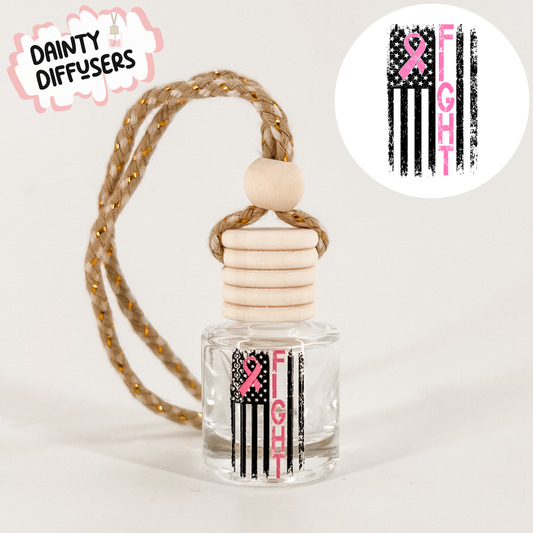 Breast Cancer Fight Flag Car Diffuser