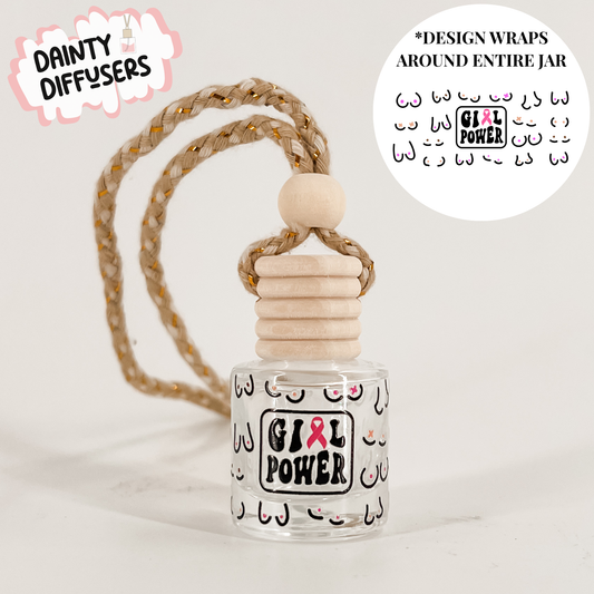 Girl Power Breast Cancer Wrap-Around Car Diffuser