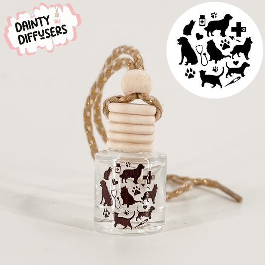 Veterinarian Doodles Car Diffuser