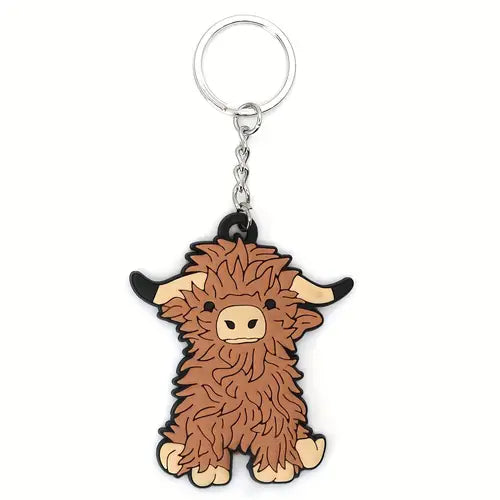 Highland Cow Key Chain