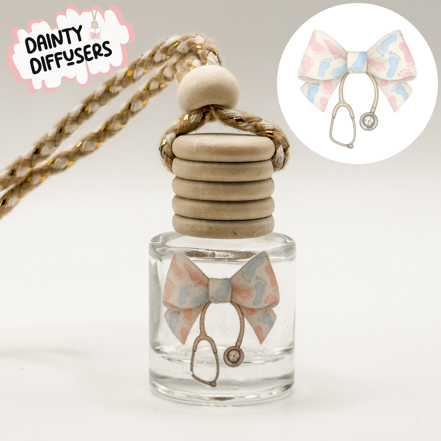 Baby Bow Stethoscope Car Diffuser