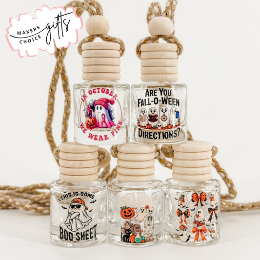 Fall Scented Car Diffusers – Spooky & Sweet Designs