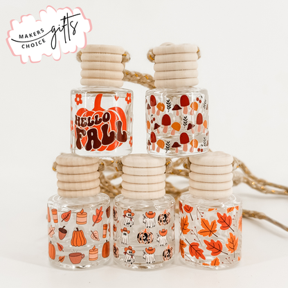 Fall Scented Car Diffusers - Cozy Wrap-Around Designs