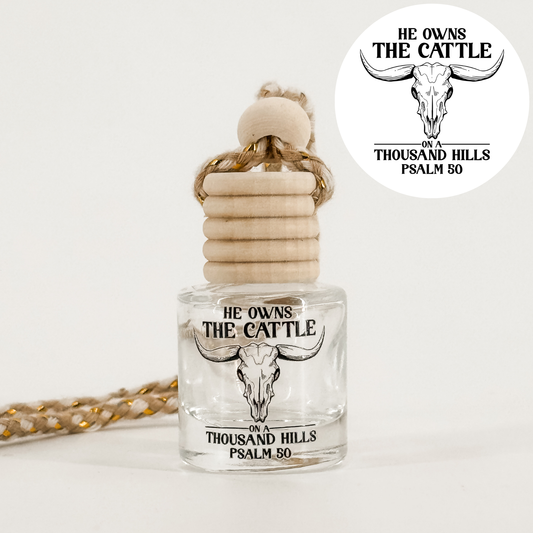 He Owns The Cattle On A Thousand Hills Car Diffuser