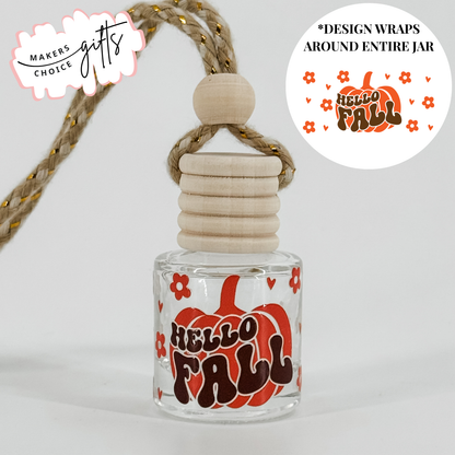 Fall Scented Car Diffusers - Cozy Wrap-Around Designs