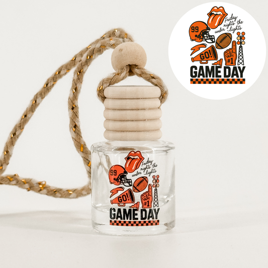 Orange Game Day Collage Car Diffuser