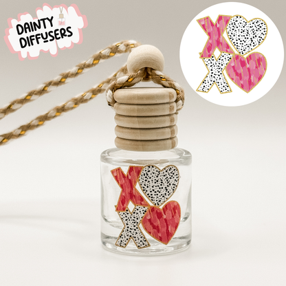 Pink & White XO Car Diffuser