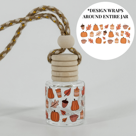 Pumpkin & Leaves Wrap-Around Car Diffuser