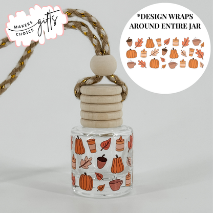 Fall Scented Car Diffusers - Cozy Wrap-Around Designs