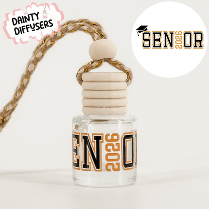 Senior 2026 Black & Gold Car Diffuser