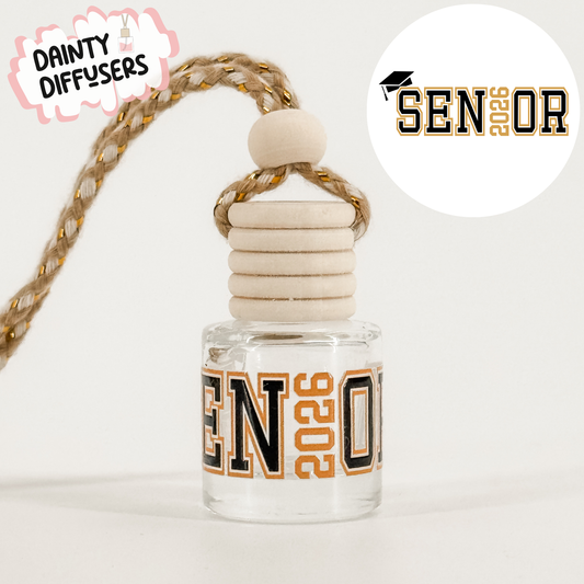 Senior 2026 Black & Gold Car Diffuser