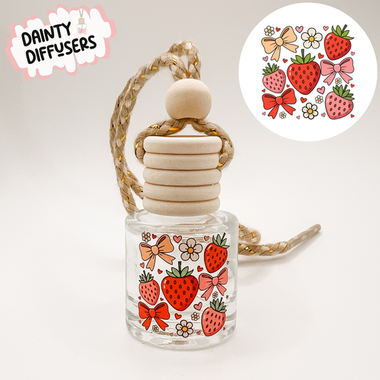Strawberries & Bows Car Diffuser