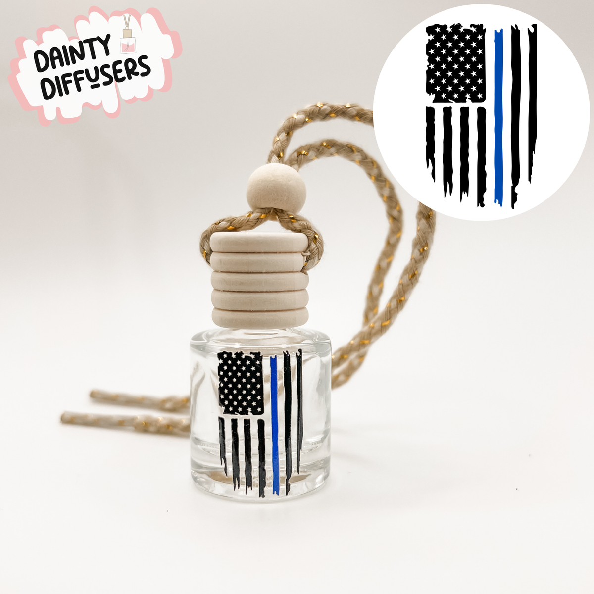 Thin Blue Flag Car Diffuser