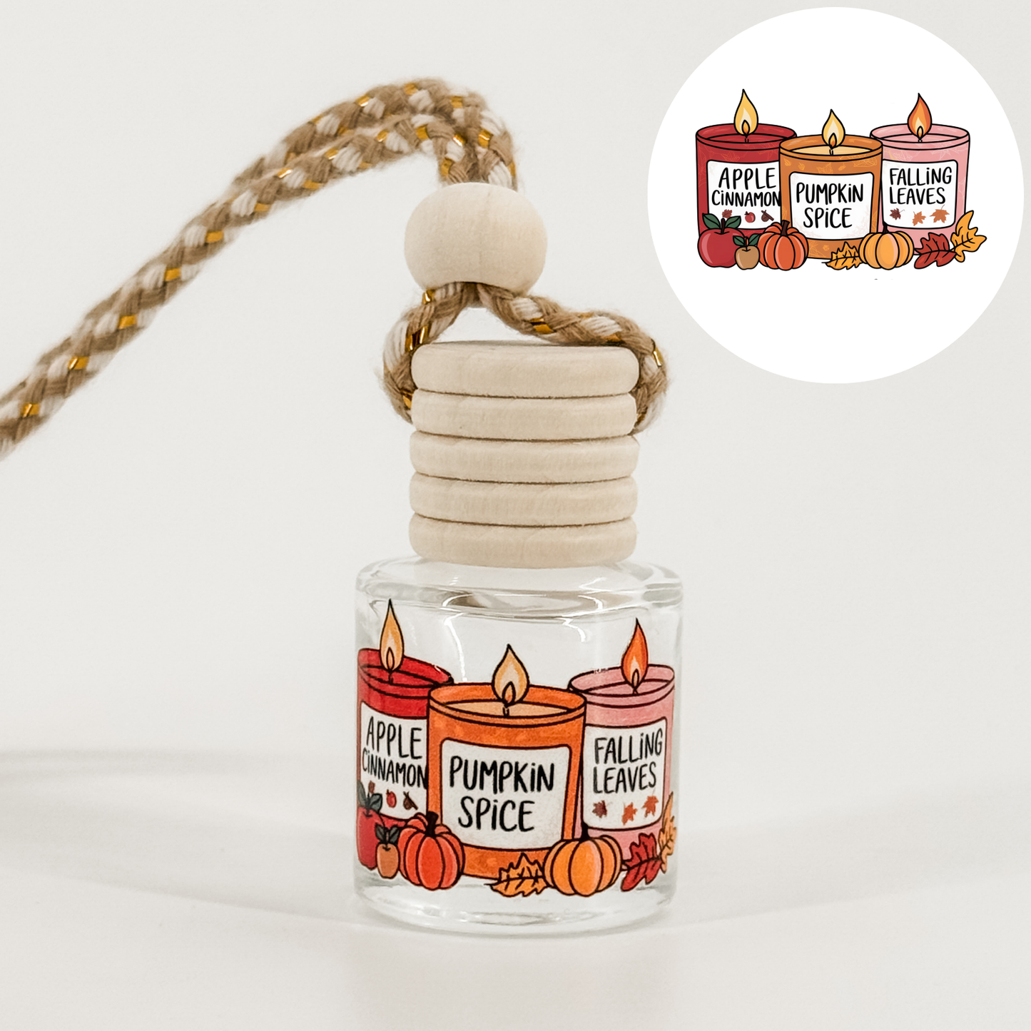 Fall Candles Car Diffuser