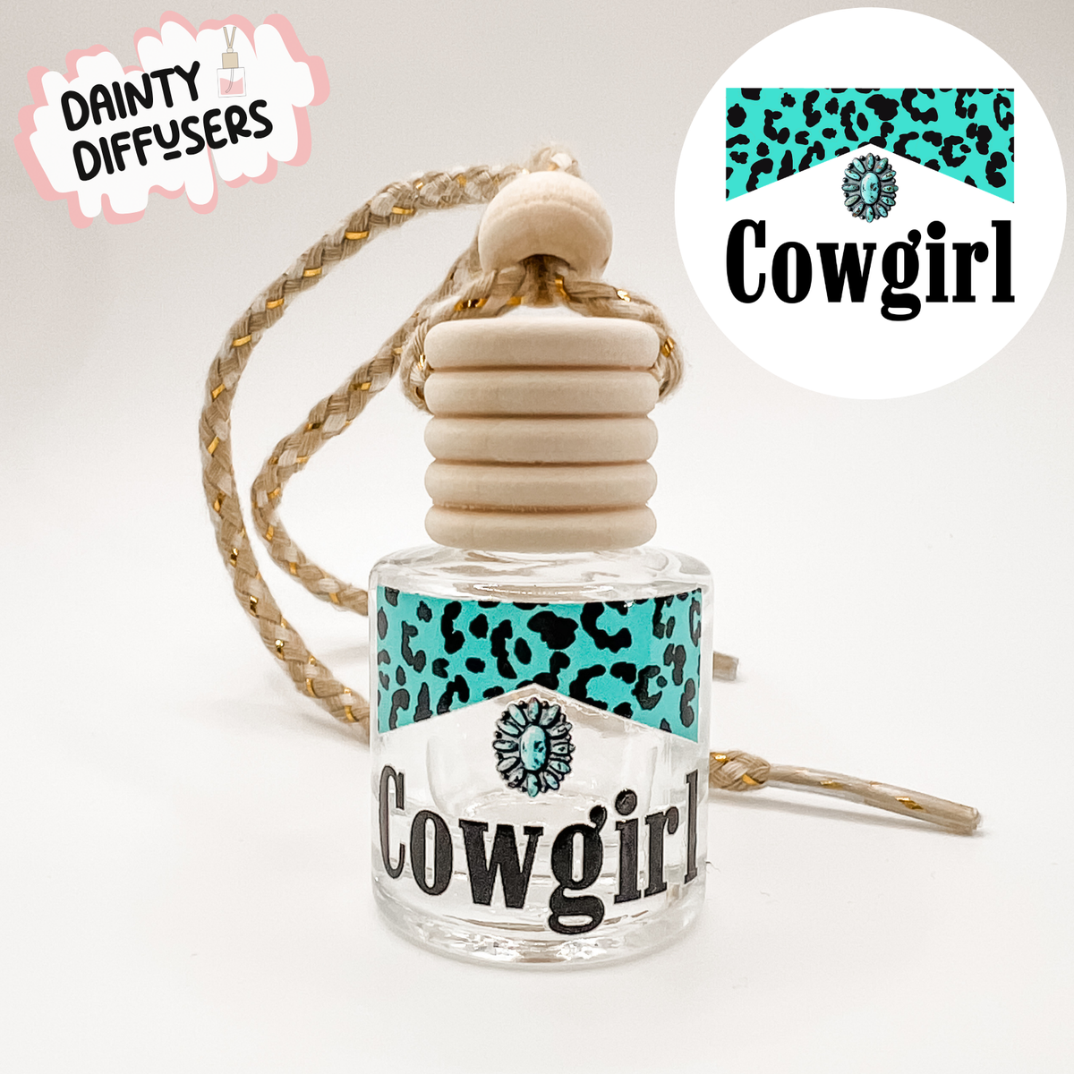 Turquoise Cowgirl Car Diffusers