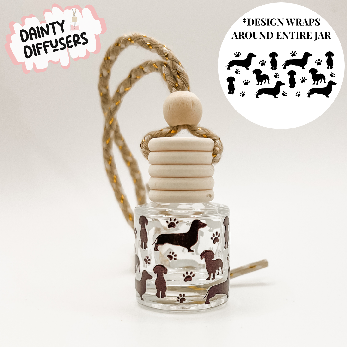 Weenie Dog Wrap-Around Car Diffuser