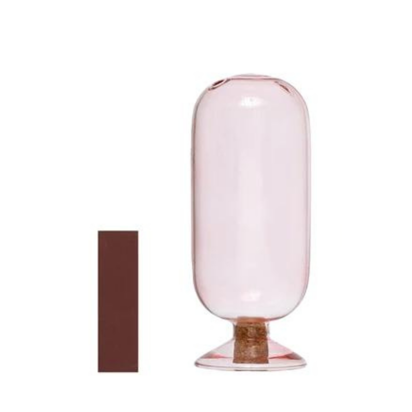 Glass Match Holder- Pink