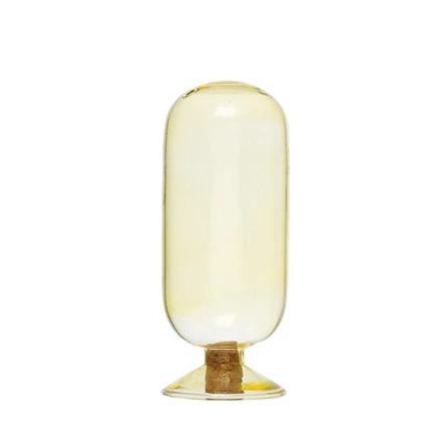 Glass Match Holder- Yellow