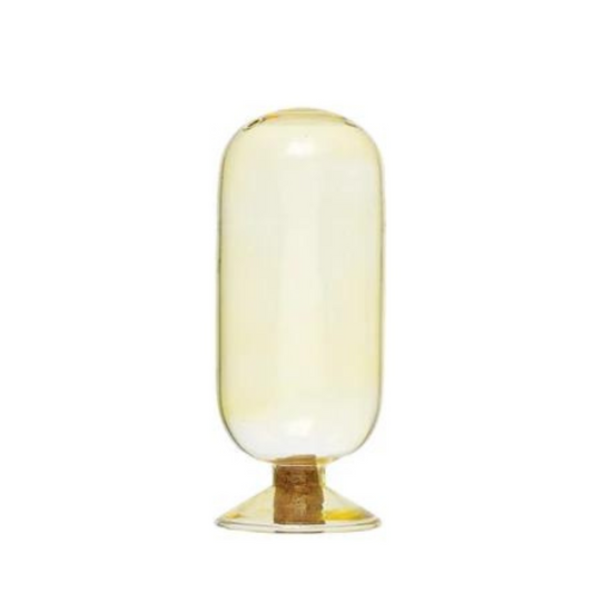 Glass Match Holder- Yellow