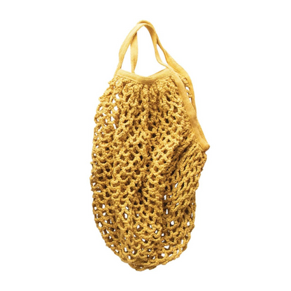 Cotton Crochet Market Bag- Yellow