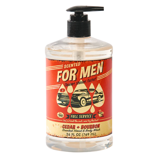 For Men Body Wash- Cedar + Bourbon