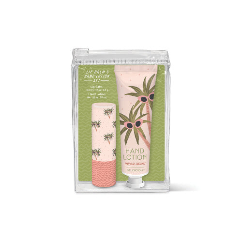 Sunny Palms Lip Balm & Hand Lotion Set